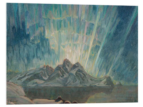 Foam board print Northern Lights I - Study from North Norway