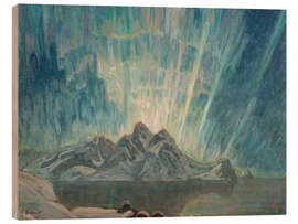 Cuadro de madera Northern Lights I - Study from North Norway
