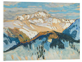 Acrylic print Mountains - Study from Switzerland - Anna Katarina Boberg