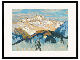 Gerahmter Kunstdruck Berge - Studie aus der Schweiz