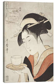 Tableau sur toile Woman Holding a Cup on a Tray, 1795