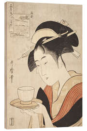 Obraz na drewnie Woman Holding a Cup on a Tray, 1795