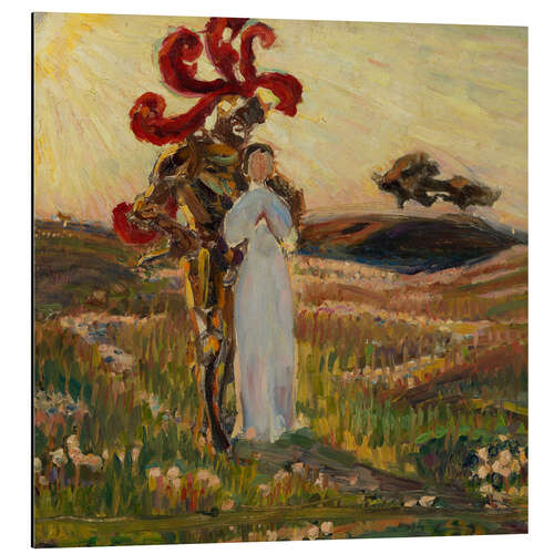 Alubild Skizze für The Knight and the Maid, 1894