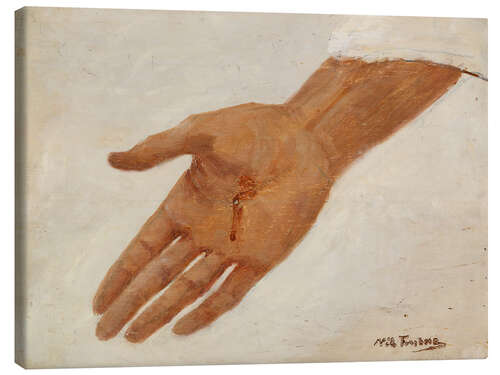 Canvas print Hand, Sketch for a Picture of Christ