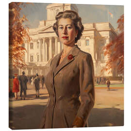 Canvas print Portrait of Queen Elizabeth II, 1950s