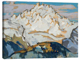 Tableau sur toile The White Mountain Top - Study from Switzerland