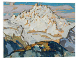 Hartschaumbild The White Mountain Top - Studie aus der Schweiz