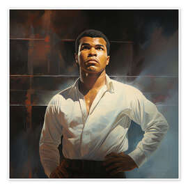 Poster Porträt von Muhammad Ali