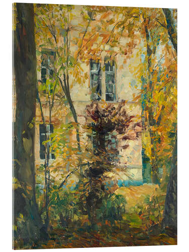 Stampa su vetro acrilico House with garden - Ulrich Hubner, 1901