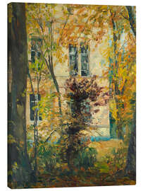 Leinwandbild Haus mit Garten - Ulrich Hubner, 1901