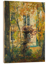Wood print House with garden - Ulrich Hubner, 1901