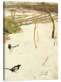 Canvas print Winter Landscape with Magpies, 1884 - Georg Arsenius