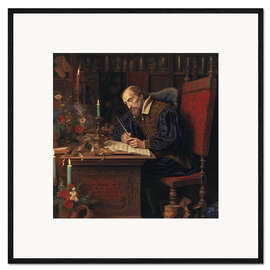 Impression artistique encadrée Portrait of William Shakespeare