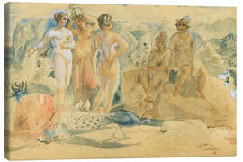 Canvas print The Judgment of Paris - Holger Roed, 1872