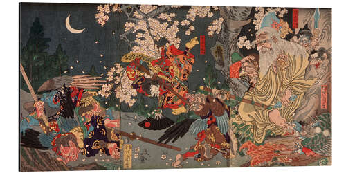 Aluminium print Yoshitsune Training with the Tengu Sojobo, 1863