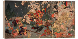 Wood print Yoshitsune Training with the Tengu Sojobo, 1863 - Kawanabe Kyosai