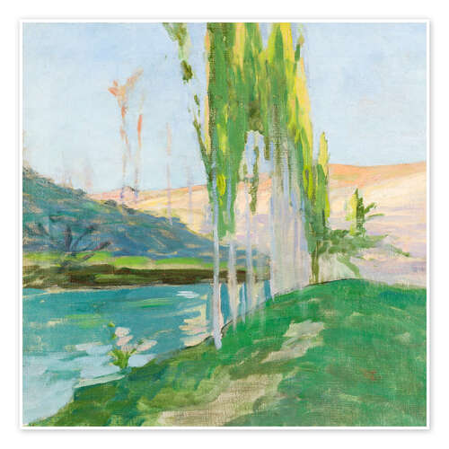 Poster Poplars Growing near a Watercourse - Sven Bergh