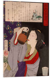 Acrylglas print Geisha Drinking from Sake Kettle, 1880