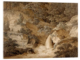 Akryylilasitaulu View of the Amselfall in Saxony - Adrian Zingg, 1794