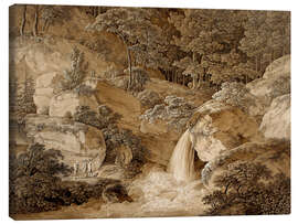 Tableau sur toile View of the Amselfall in Saxony - Adrian Zingg, 1794