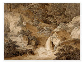 Tableau View of the Amselfall in Saxony - Adrian Zingg, 1794