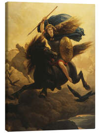 Stampa su tela Valchiria - Peter Nicolai Arbo, 1865