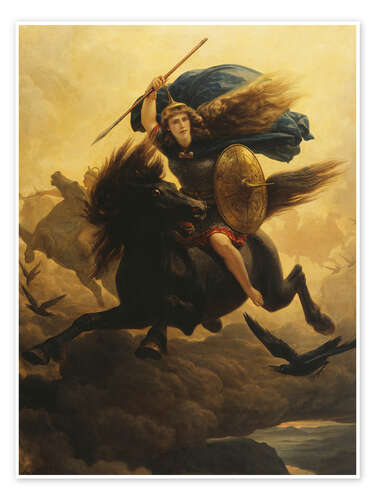 Plakat Valkyrie - Peter Nicolai Arbo, 1865