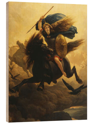 Tableau en bois Valkyrie - Peter Nicolai Arbo, 1865