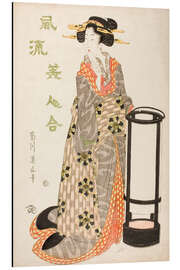 Aluminium print Woman by a Lantern - Kikugawa Eizan