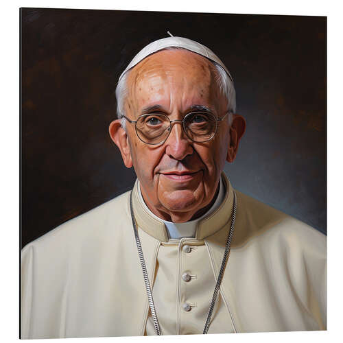 Aluminium print Portrait of Pope Francis