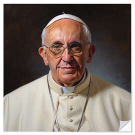 Selvklebende plakat Portrait of Pope Francis