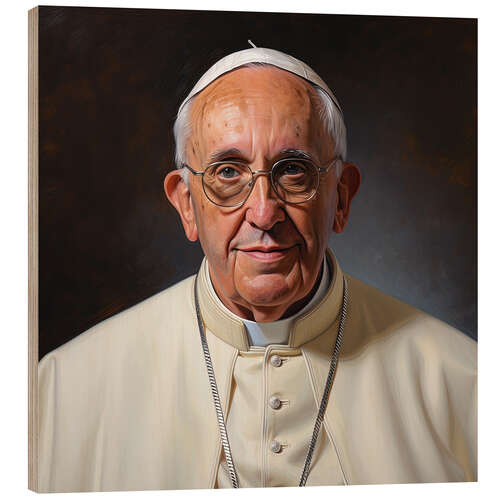 Obraz na drewnie Portrait of Pope Francis