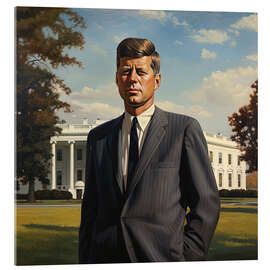 Akrylbillede Portrait of John F. Kennedy