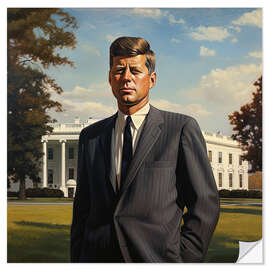 Wandsticker Porträt von John F. Kennedy