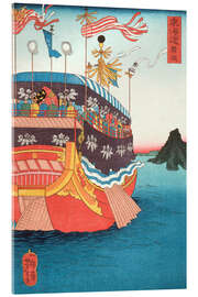 Akryylilasitaulu Tokaido, Maisaka, 1863 - Tsukioka Yoshitoshi