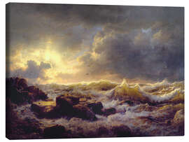 Canvas print Clearing Up, Coast of Sicily - Andreas Achenbach, 1847