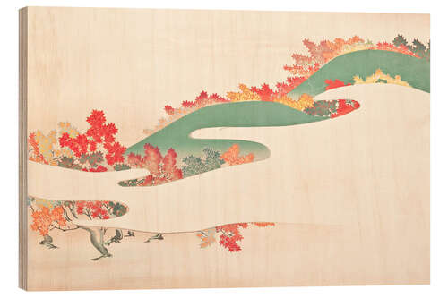 Wood print A Thousand Grasses, Chigusa 9