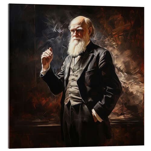 Obraz na szkle akrylowym Portrait of Charles Darwin