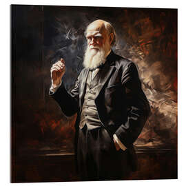 Acrylic print Portrait of Charles Darwin