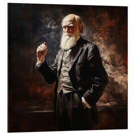 Aluminium print Portrait of Charles Darwin