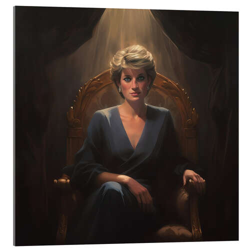 Tableau en verre acrylique Portrait of Diana, Princess of Wales