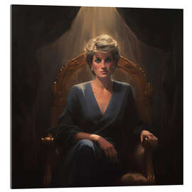Tableau en verre acrylique Portrait of Diana, Princess of Wales