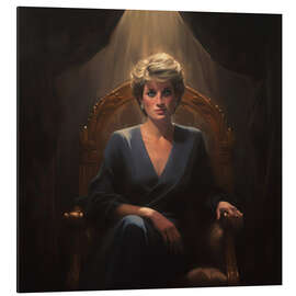 Aluminium print Portrait of Diana, Princess of Wales