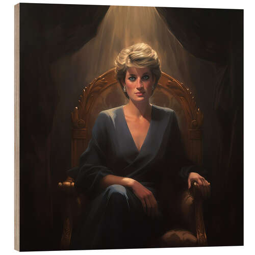 Quadro de madeira Portrait of Diana, Princess of Wales