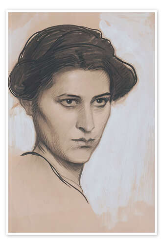 Poster Junge Frau en face - Joseph Wawra, 1914