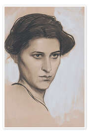 Wall print Young woman en face - Joseph Wawra, 1914