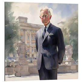Tableau en aluminium Portrait of King Charles III
