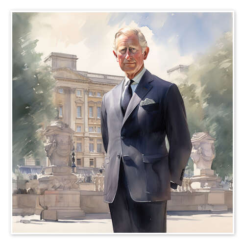 Poster Portrait of King Charles III