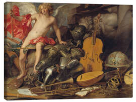 Obraz na płótnie Triumphant Cupid among Emblems of Art and War