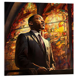 Tableau en verre acrylique Portrait of Martin Luther King Jr.